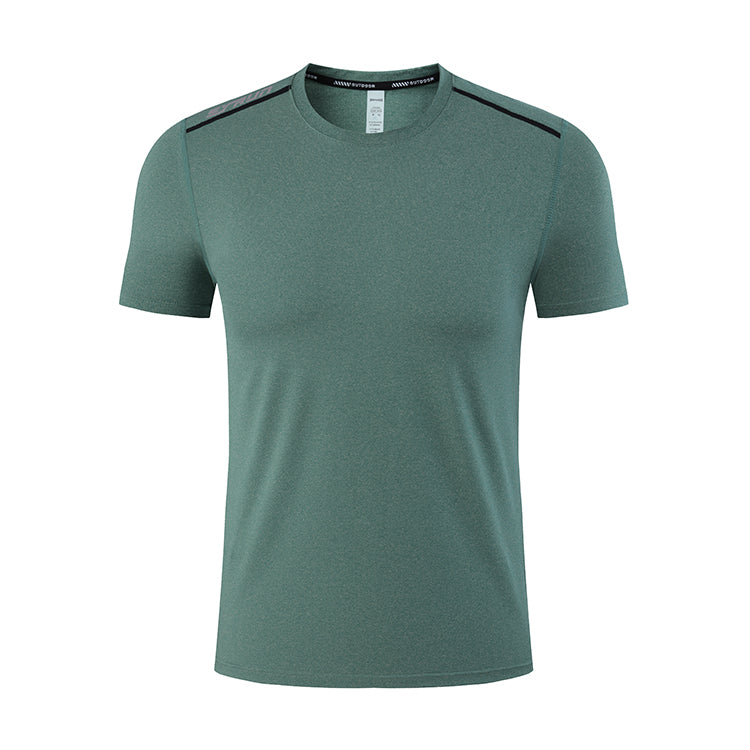 Men's Plain T Shirts Dry-Fit Tees is made from 91.5% polyester+8.5%spandex. Its breathable and durable, quick-dry and have great stretchable abilities giving you a comfortable and flexible feel. 