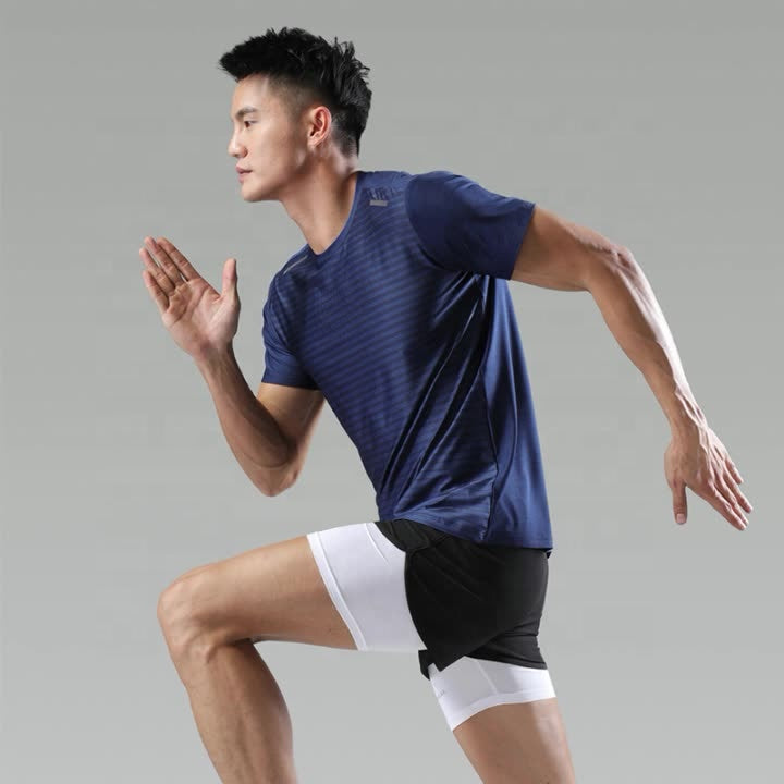 Men's Workout & Fitness Training Gym Shorts made from 92% Polyester 8% Spandex is breathable durable, quick-dry and have great stretchable abilities giving you a comfortable and flexible feel. 